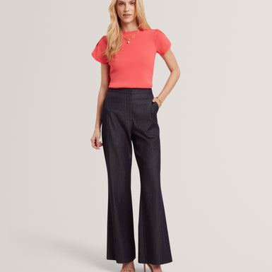 ROSENY: Tulip Sleeve Knitted Top