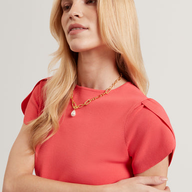 ROSENY: Tulip Sleeve Knitted Top