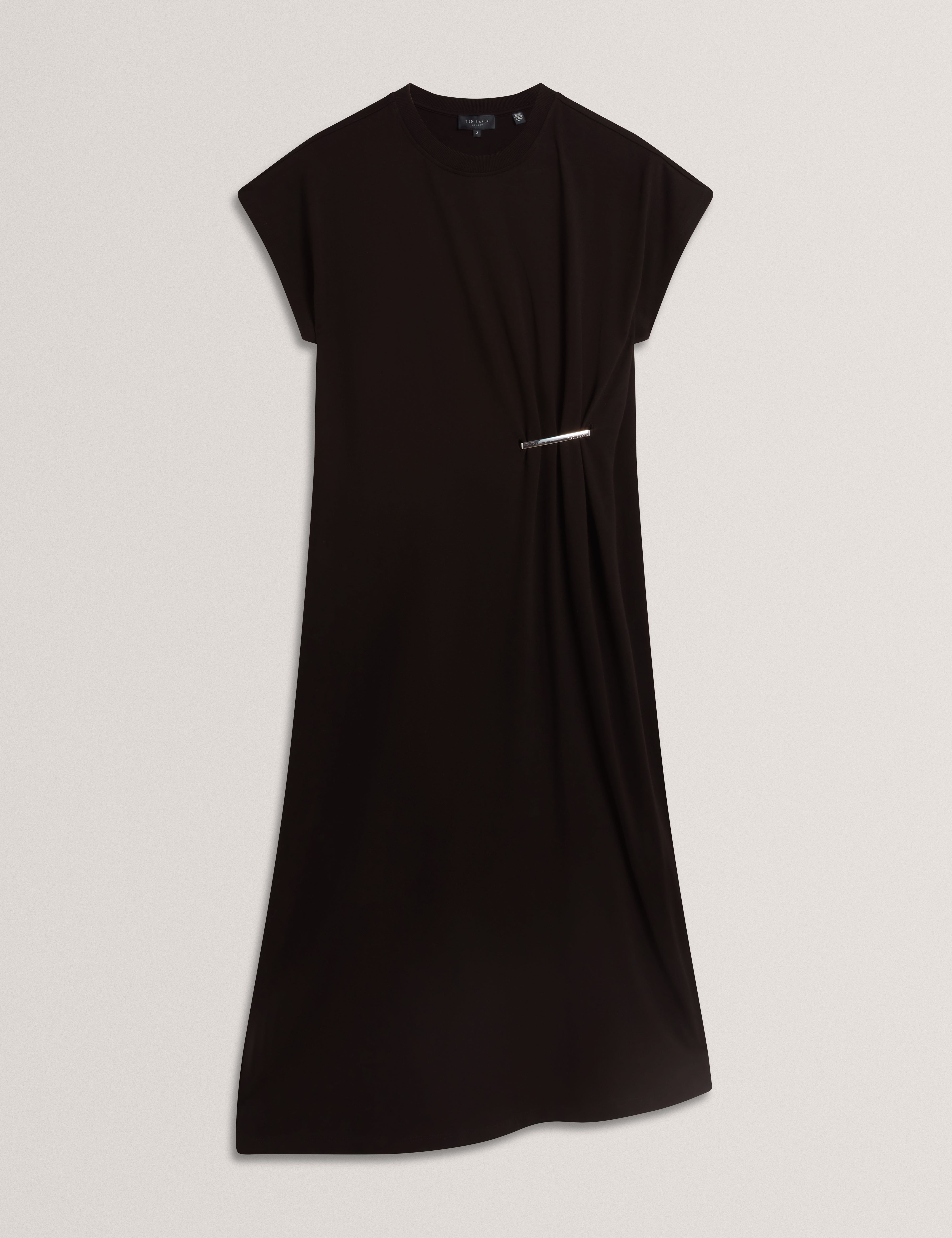 HESSIE: T-Shirt Dress With Metal Trim And Side S