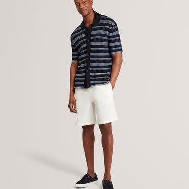 FLOREM: Ss Stripe Stitch Interest Polo