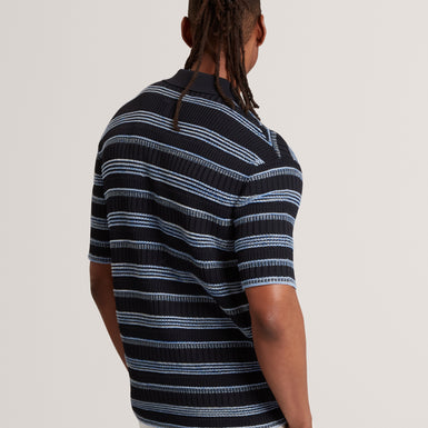 FLOREM: Ss Stripe Stitch Interest Polo