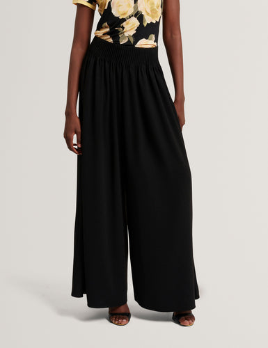 BRACCI: Wide Leg Trouser With Pleated Waistband