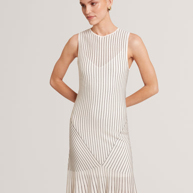CASANDR: Stitch Detail Knitted Midi Dress