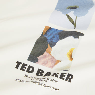 LAMBBET: Ss Floral Box Print T-Shirt