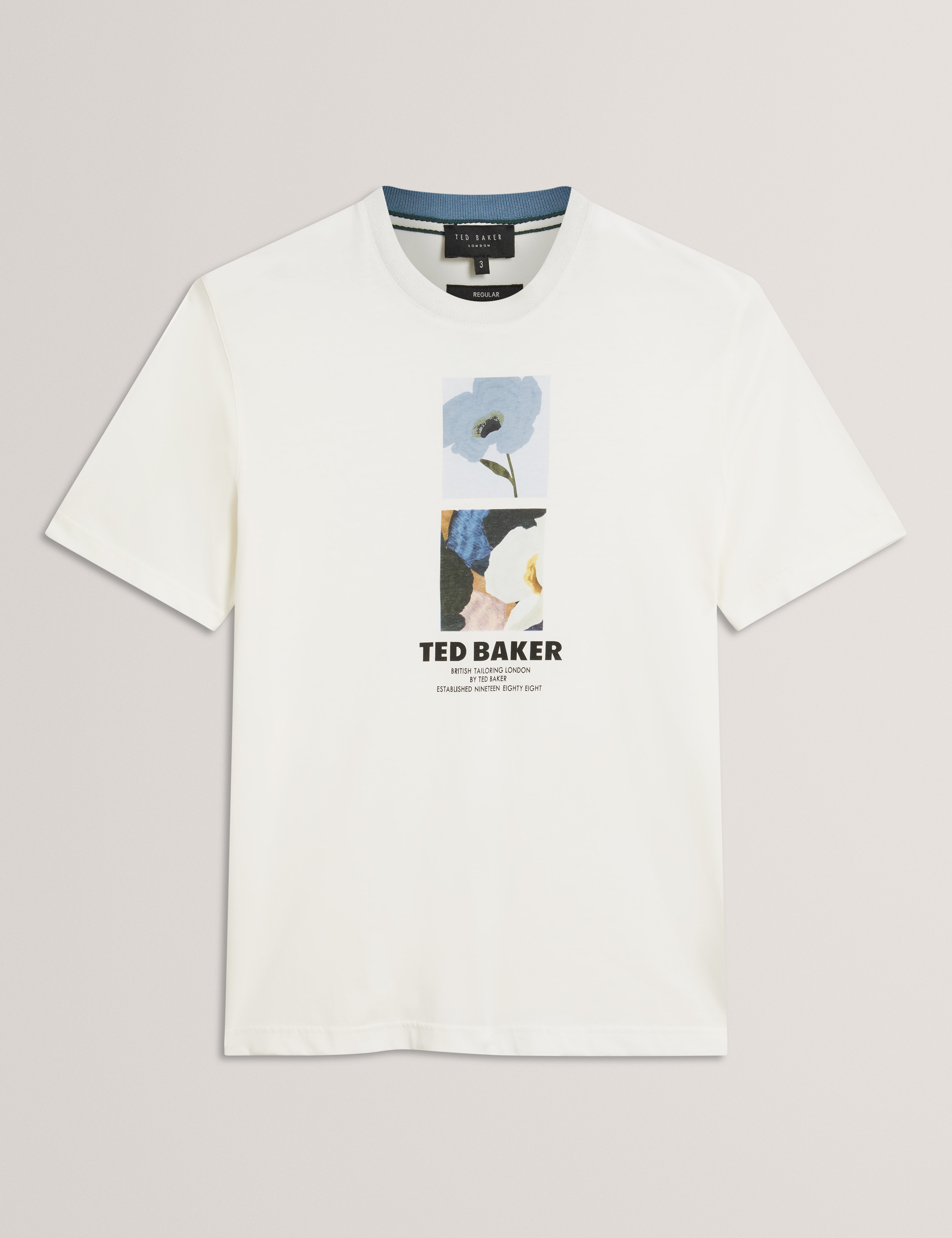 LAMBBET: Ss Floral Box Print T-Shirt