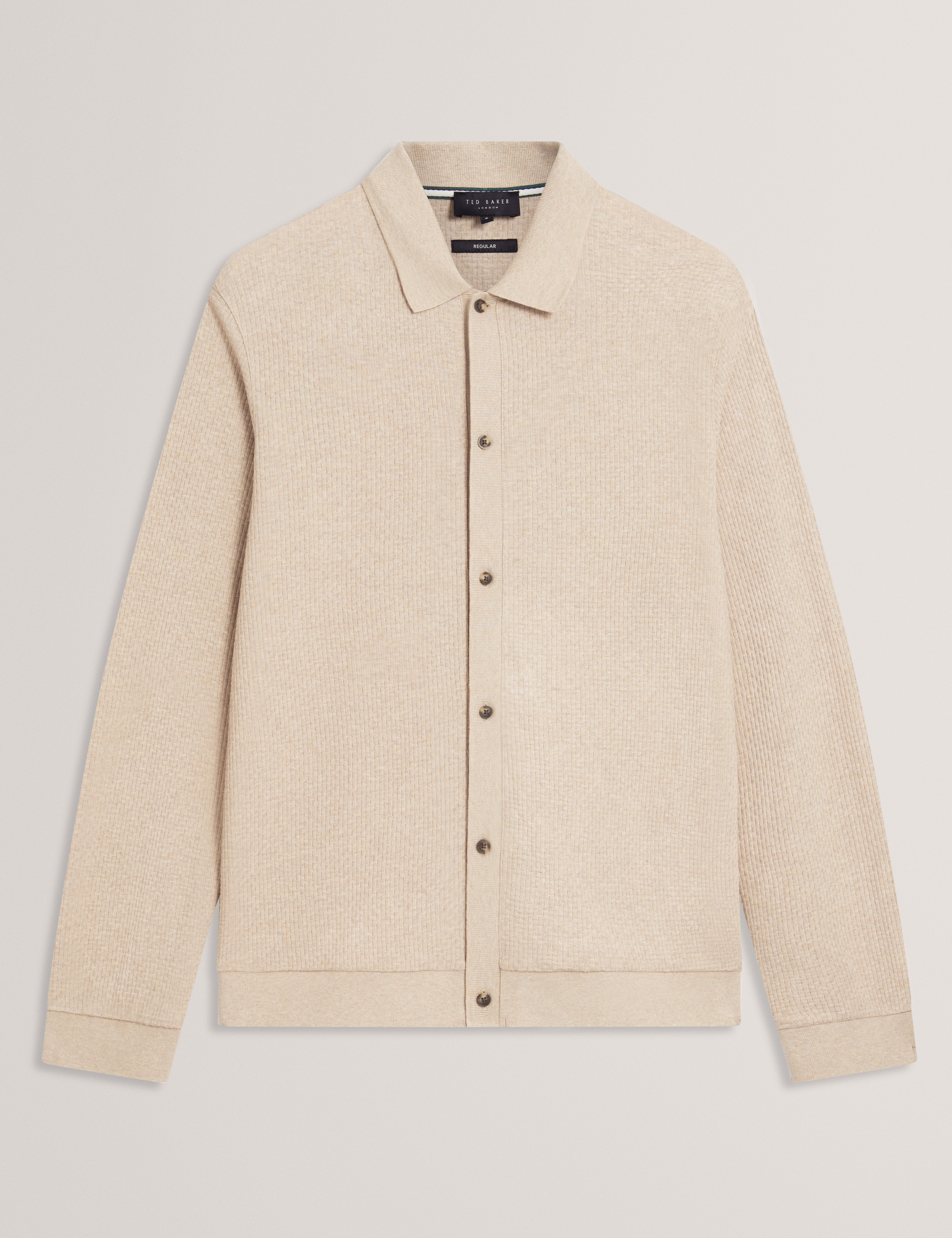 WILKES: Ls Regular Button Through Polo