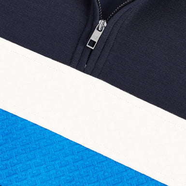 VIKTORO: T Stitch Contrast Panel Half-Zip
