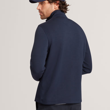 VIKTORO: T Stitch Contrast Panel Half-Zip