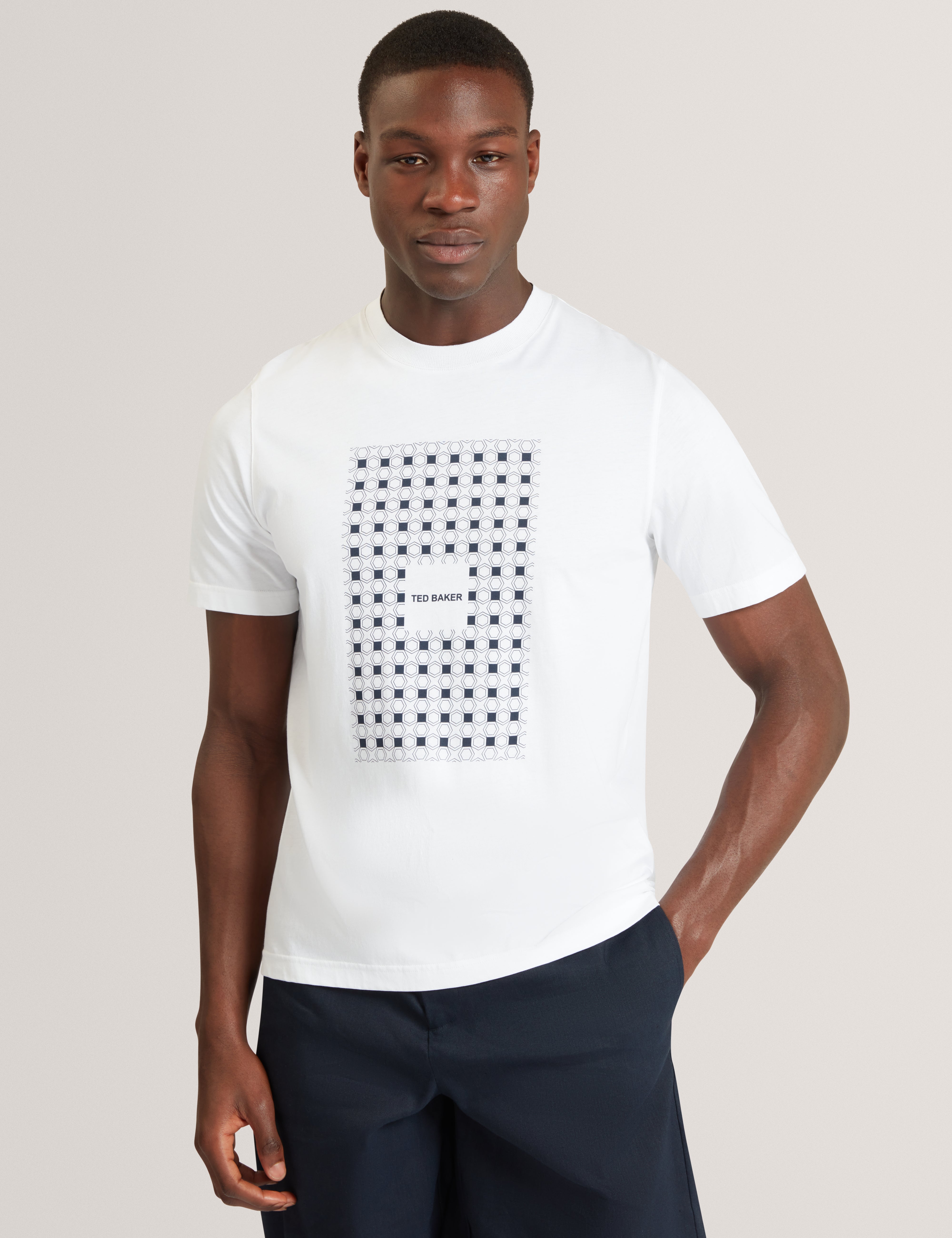 MCCOURT: SS Box Print T-Shirt