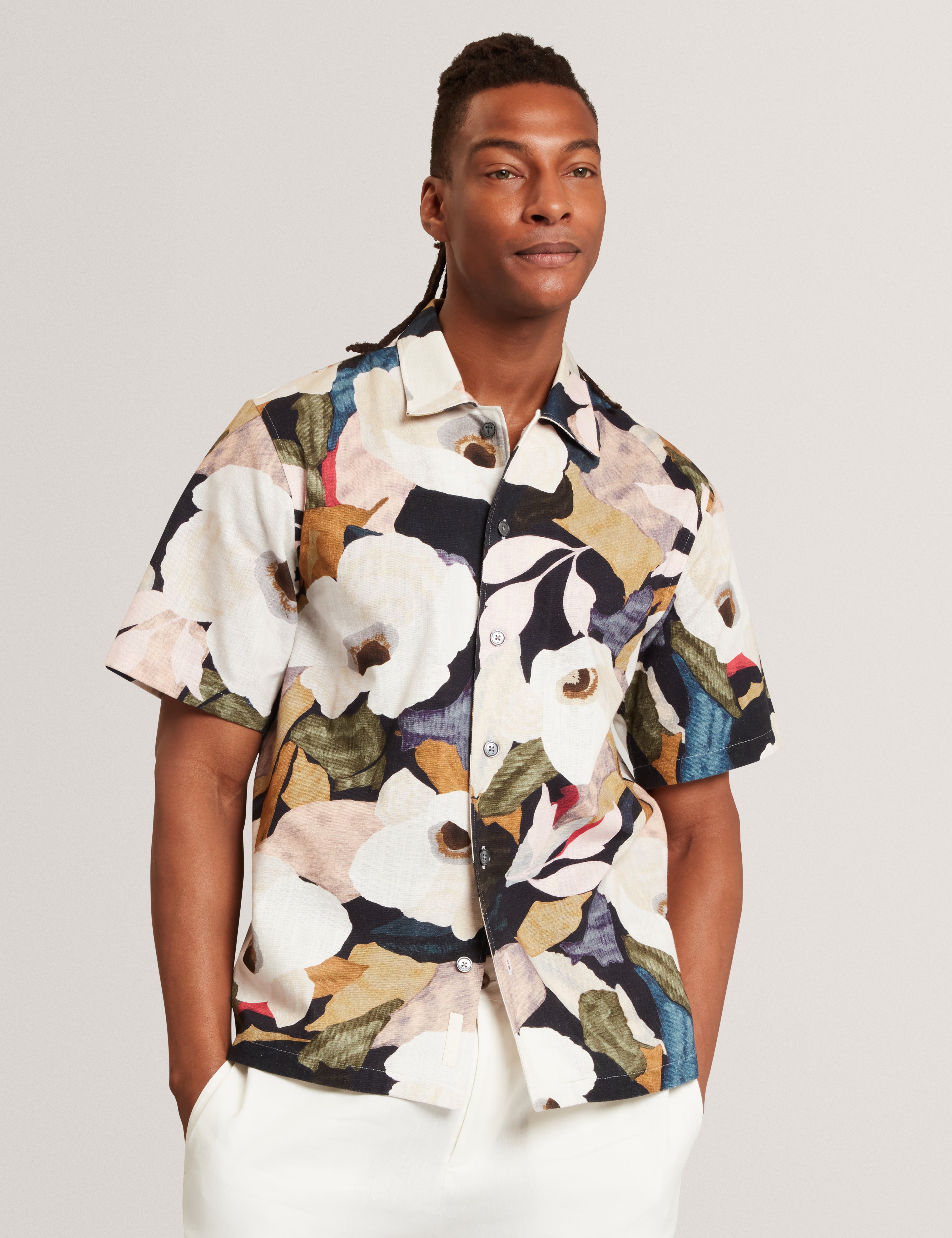 LANGDON: Ss Relaxed Bold Abstract Floral