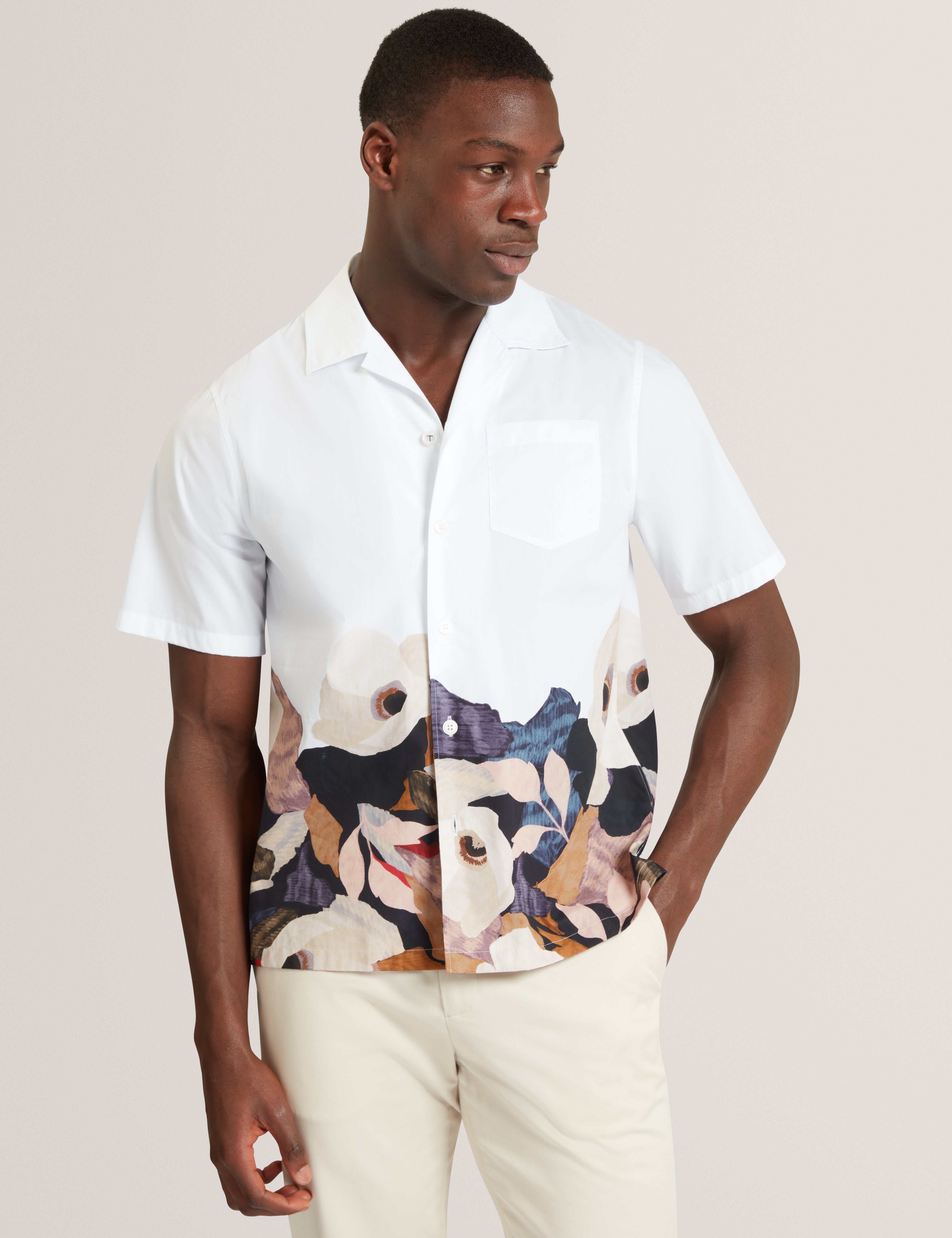 MOUSSA: SS Relaxed Placement Print Shirt