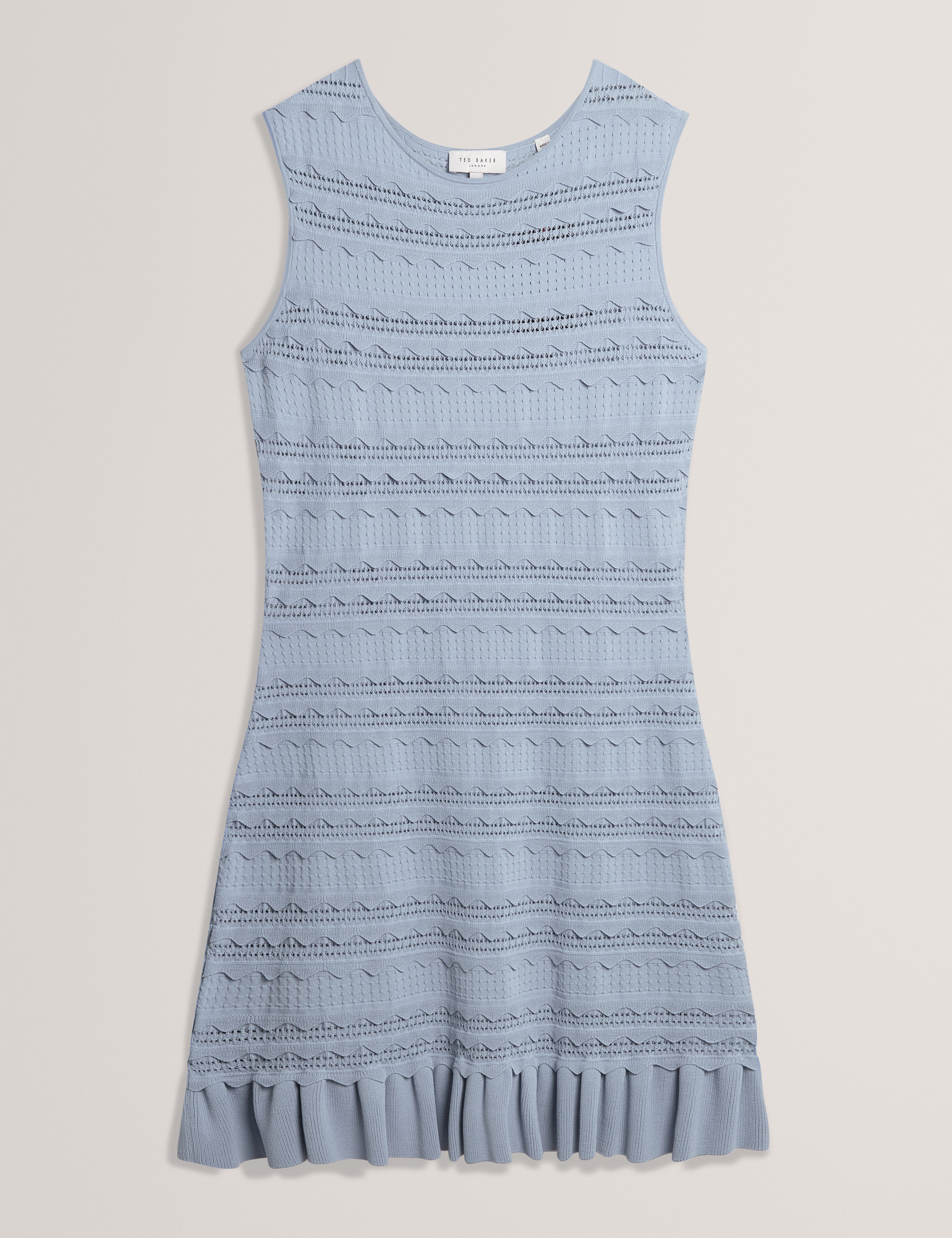 AVELA: Knitted Mini Dress With Frill Detail