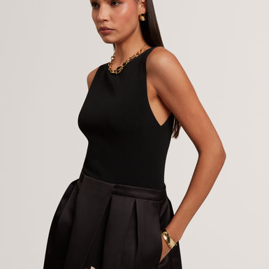 VERINIE: Mockable Midi Dress With Printed Skirt