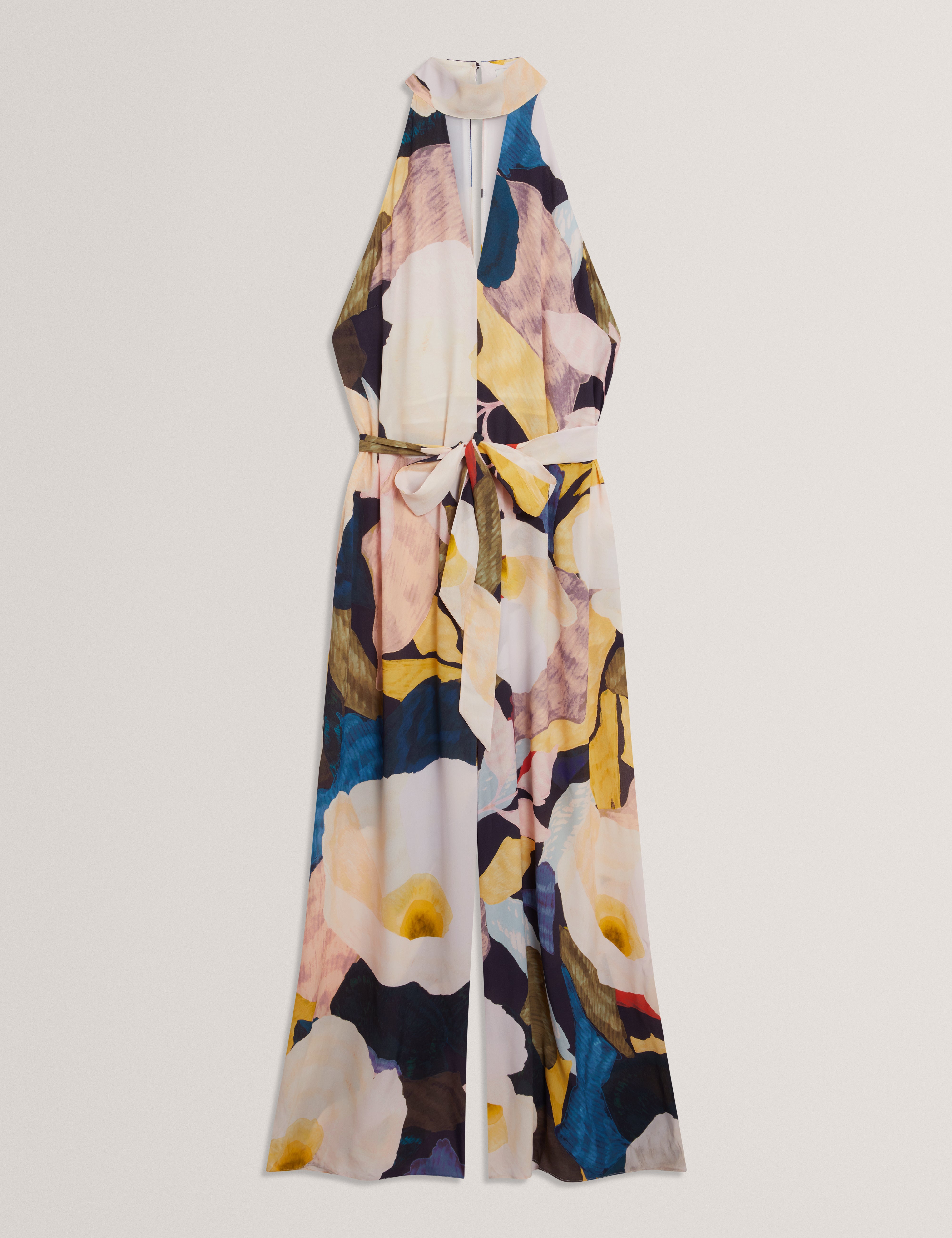 CAMEA: Printed Sleeveless Tie Neck Detail Jumps