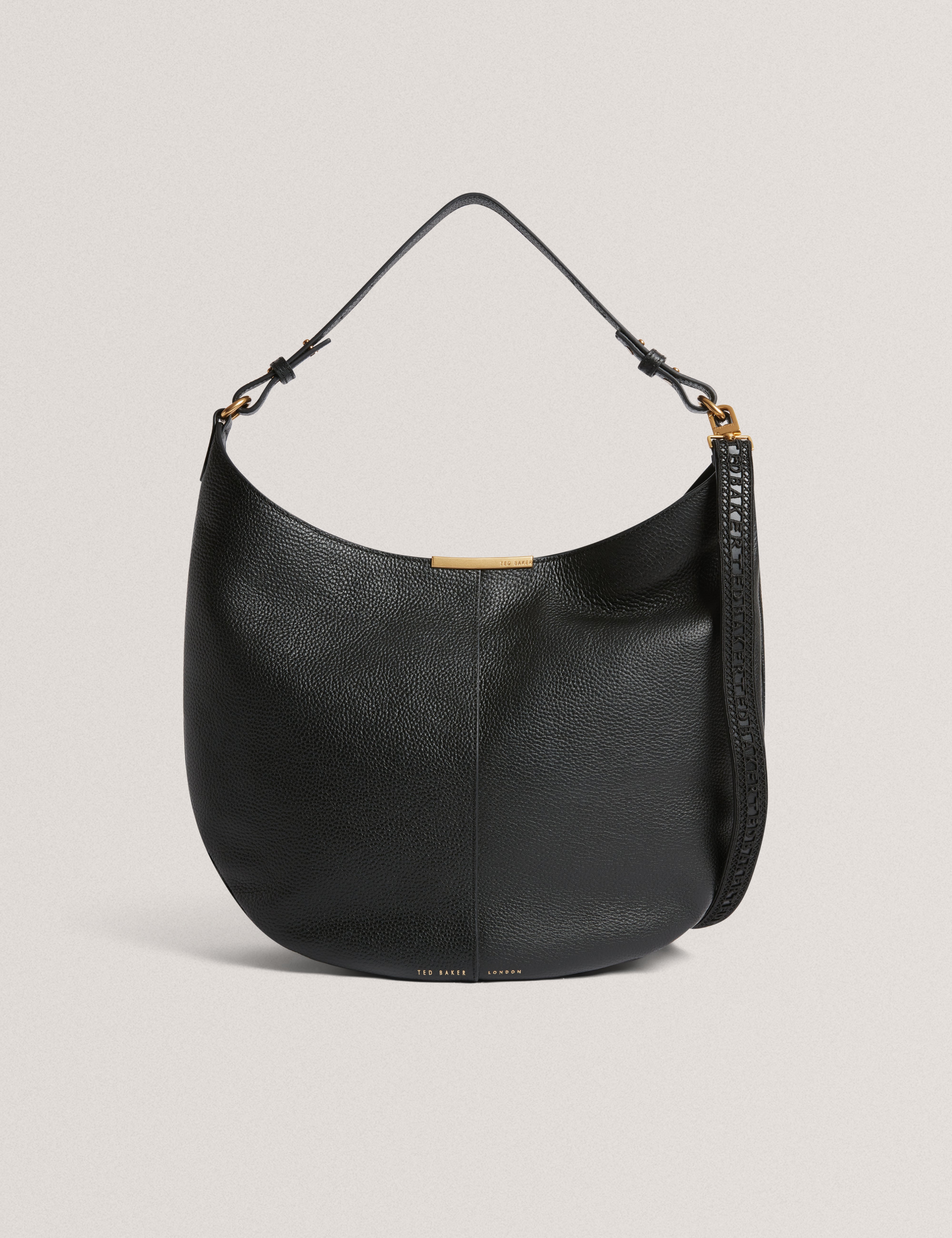 AMMILIA: Bar Detail Slouchy Hobo Bag