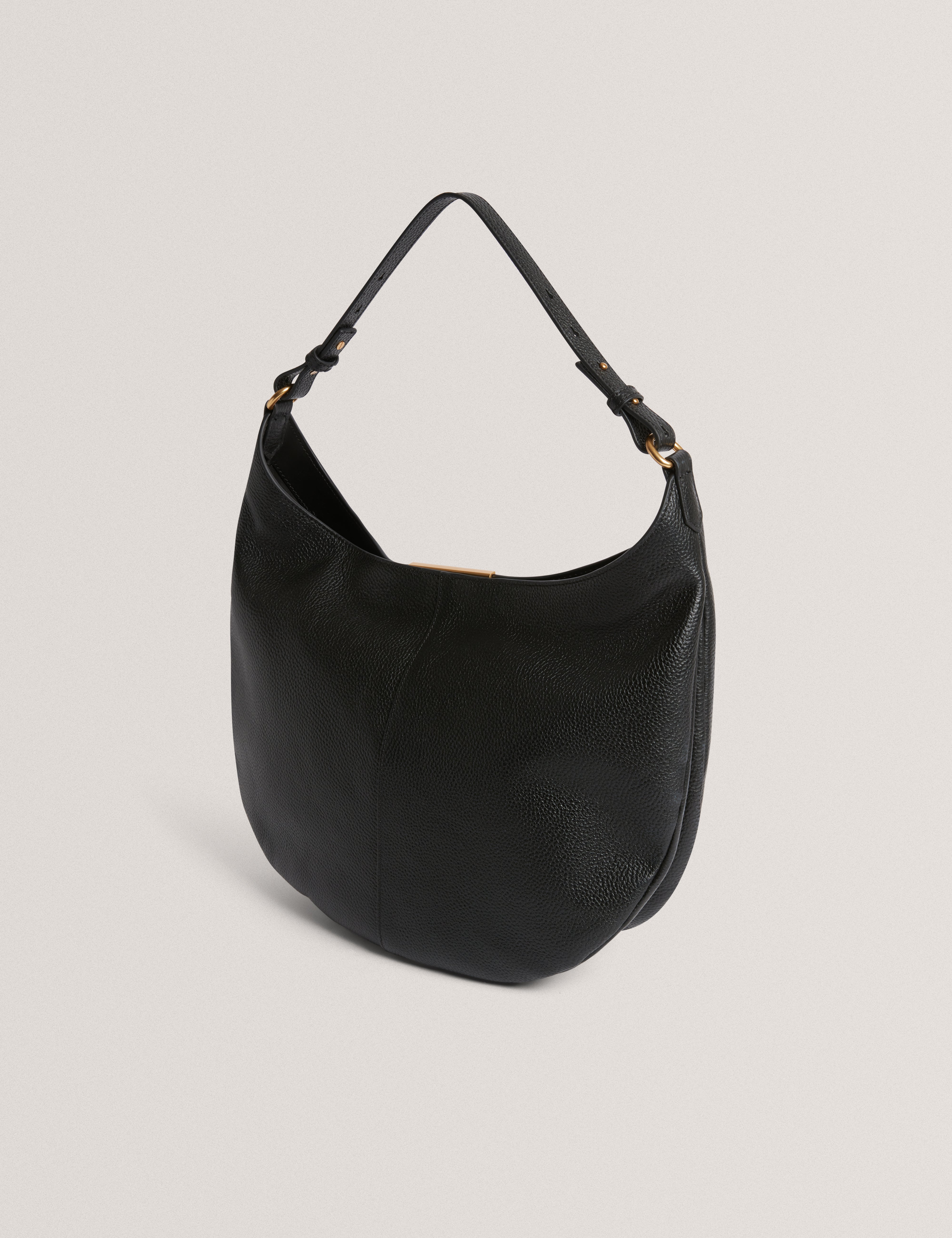 AMMILIA: Bar Detail Slouchy Hobo Bag