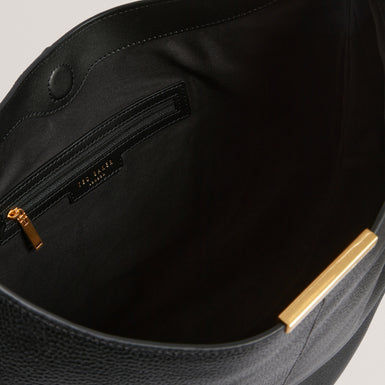 AMMILIA: Bar Detail Slouchy Hobo Bag