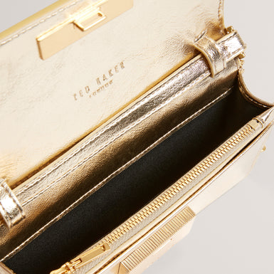 MAHIRIA: Lock Detail Purse On A Chain