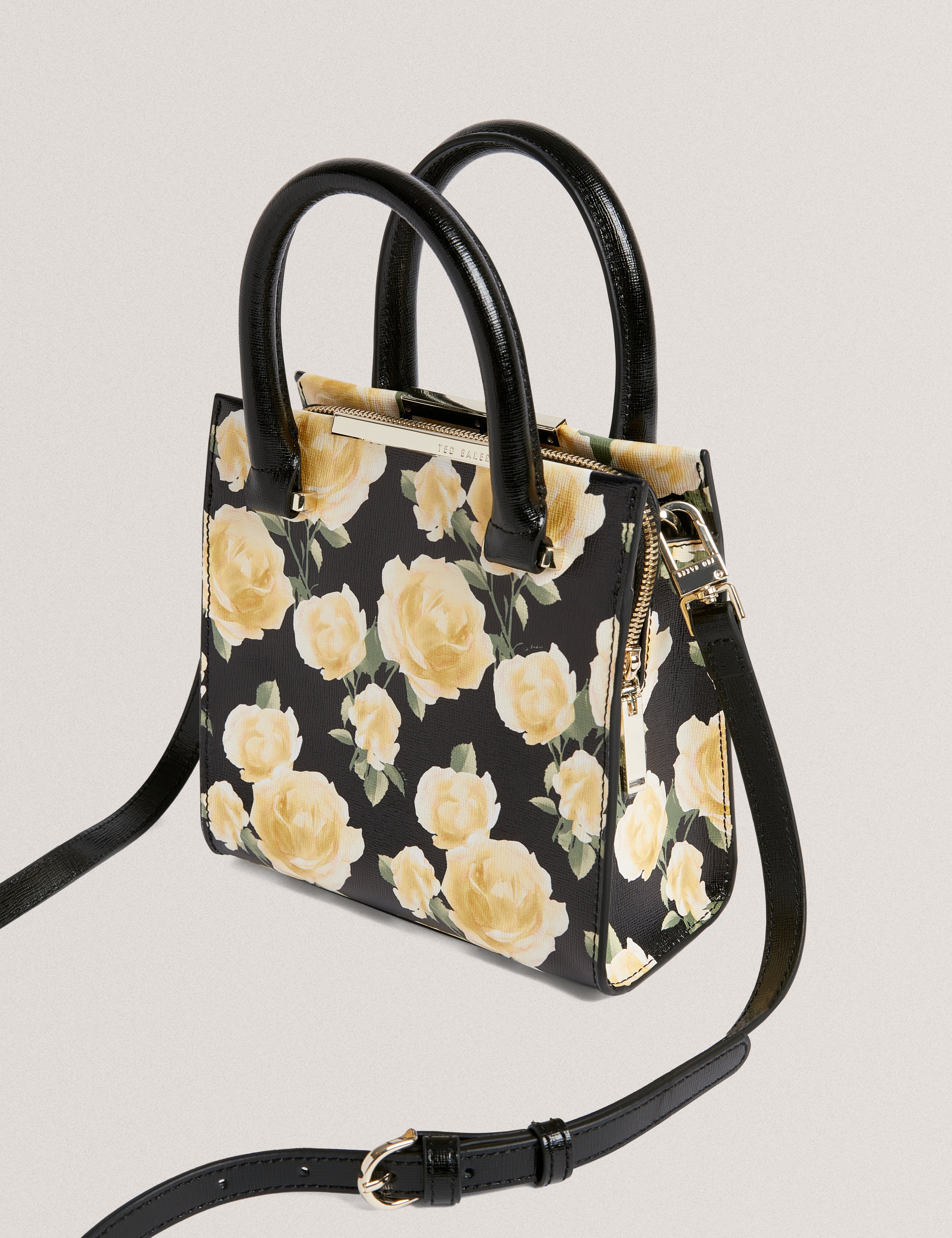 RENNIIA: Bar Detail Small Printed Tote Bag