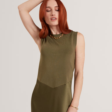 BLAAZA: Maxi Dress With Knitted Back