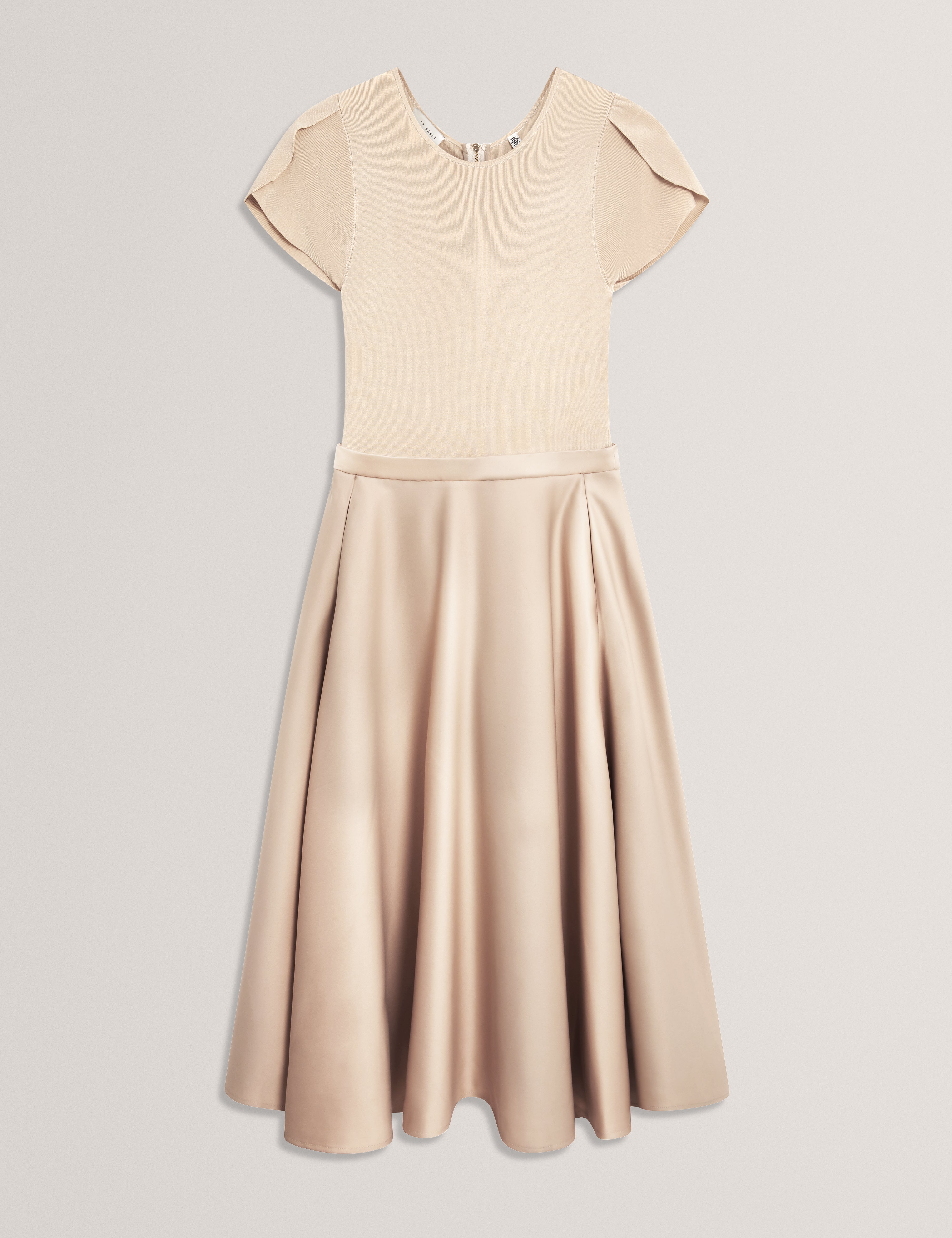 CALYNE: Tulip Sleeve Mockable Midi Dress
