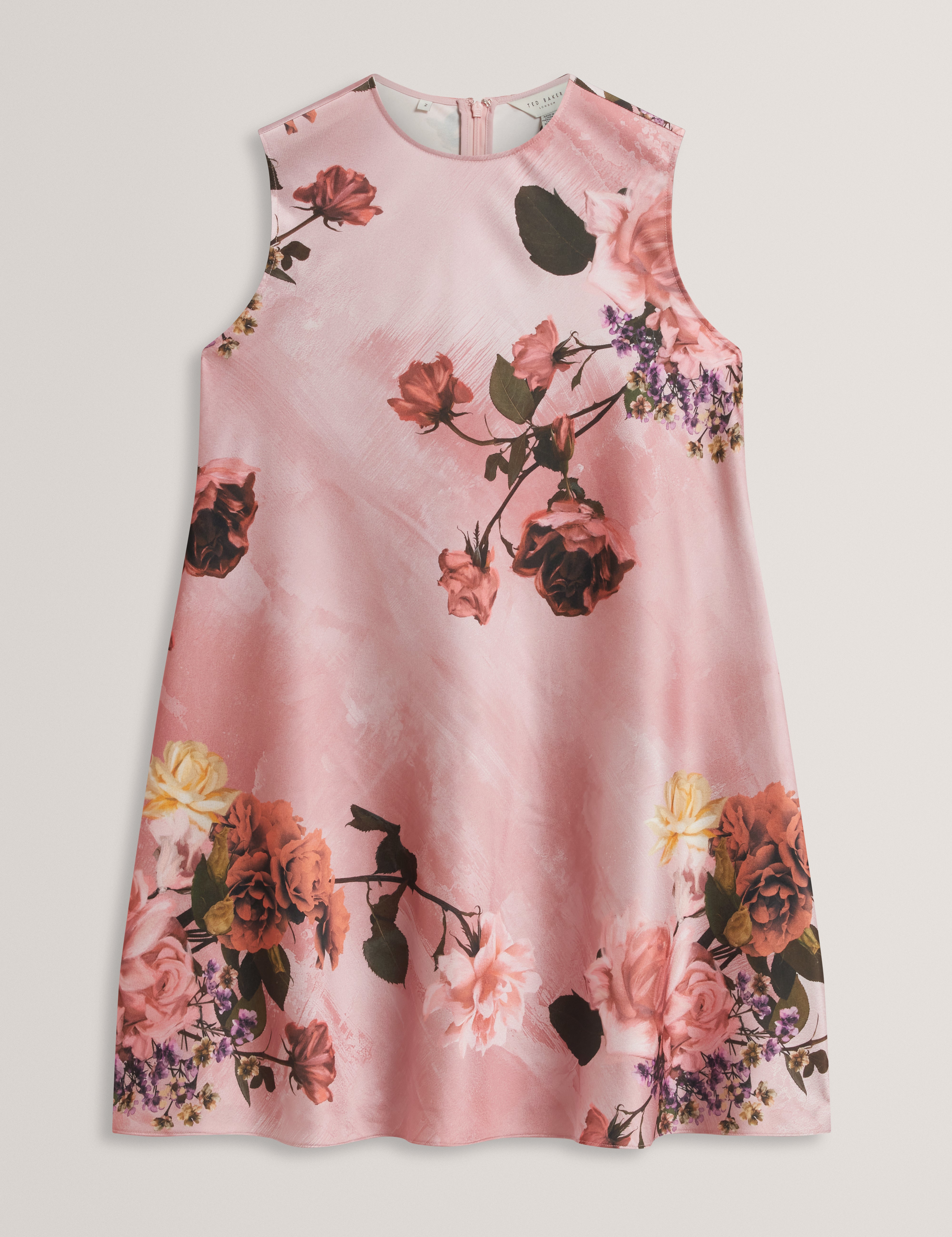 ADEMA: Sleeveless Printed Midi Dress