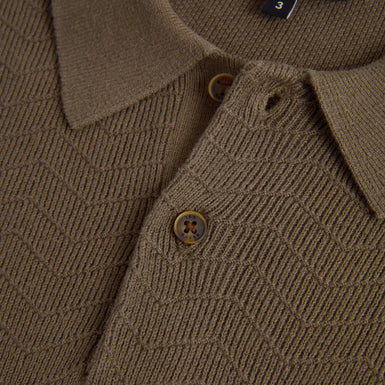HAMELS: Ss Mixed Stitch Button Polo