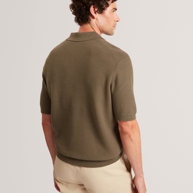 HAMELS: Ss Mixed Stitch Button Polo