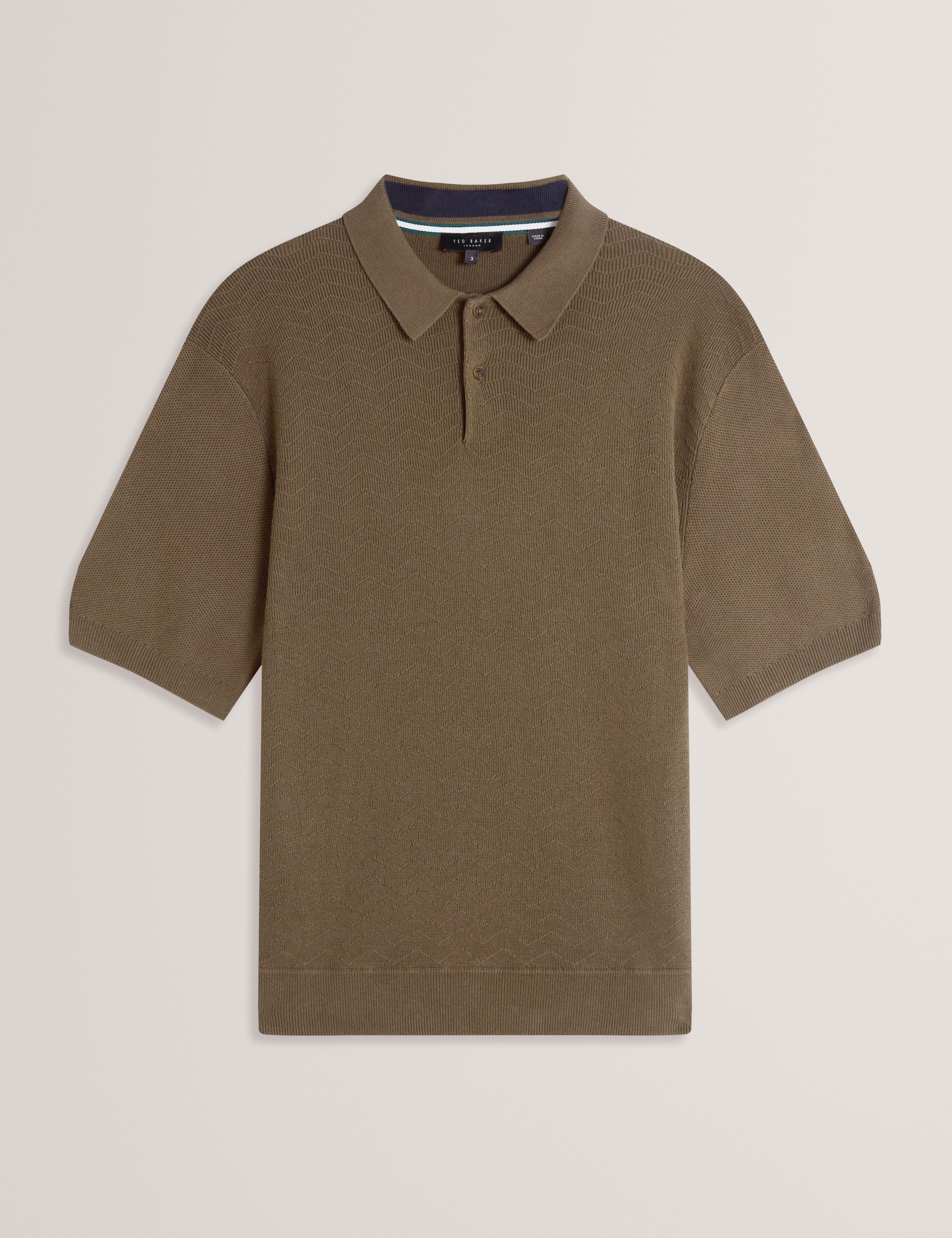 HAMELS: Ss Mixed Stitch Button Polo