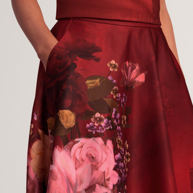 SIMIIA: Printed Full Midi Skirt