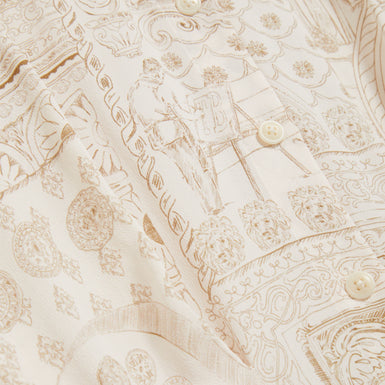 LAYTI: Printed Tie Detail Blouse