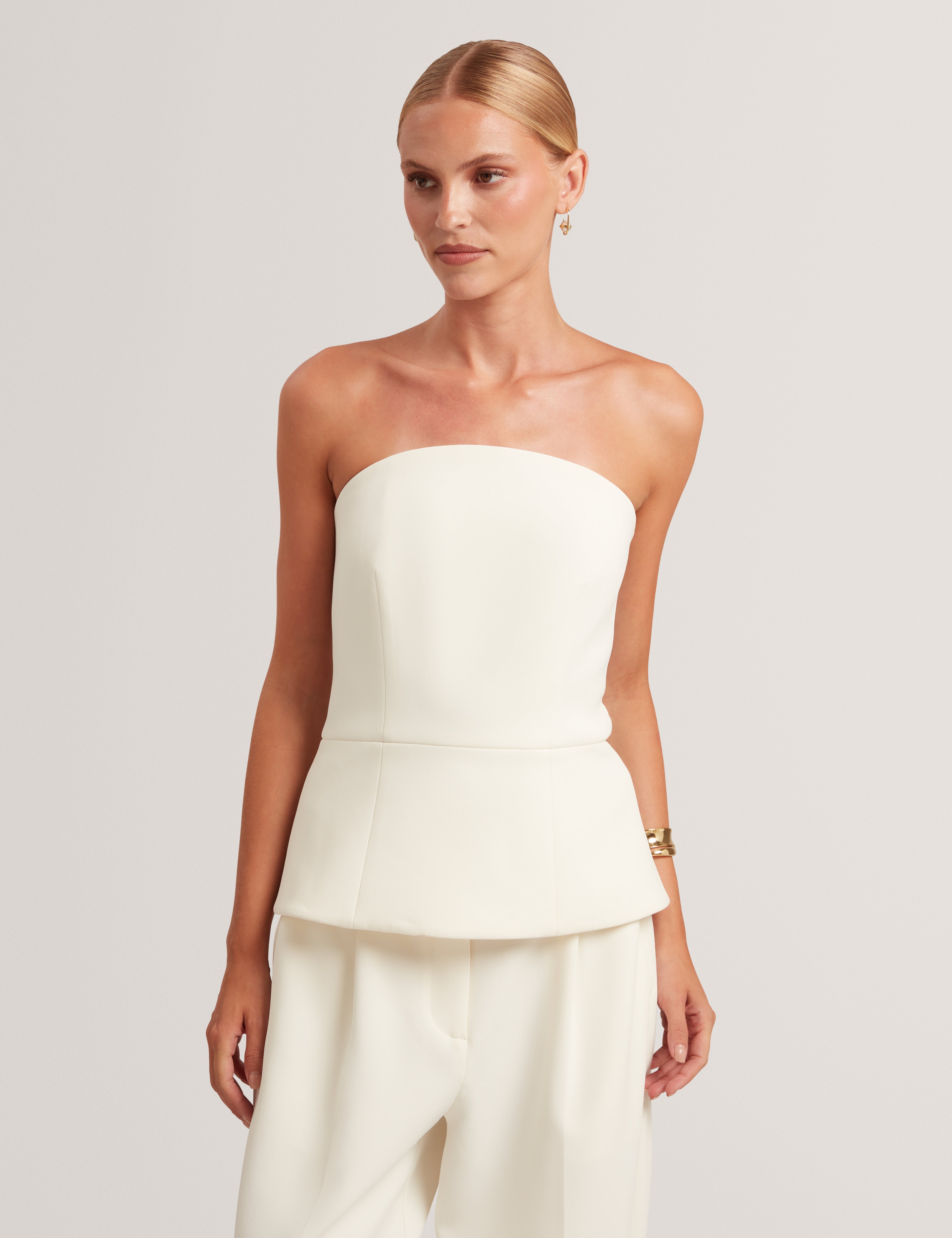 RADDIJ: Tailored Strapless Jumpsuit