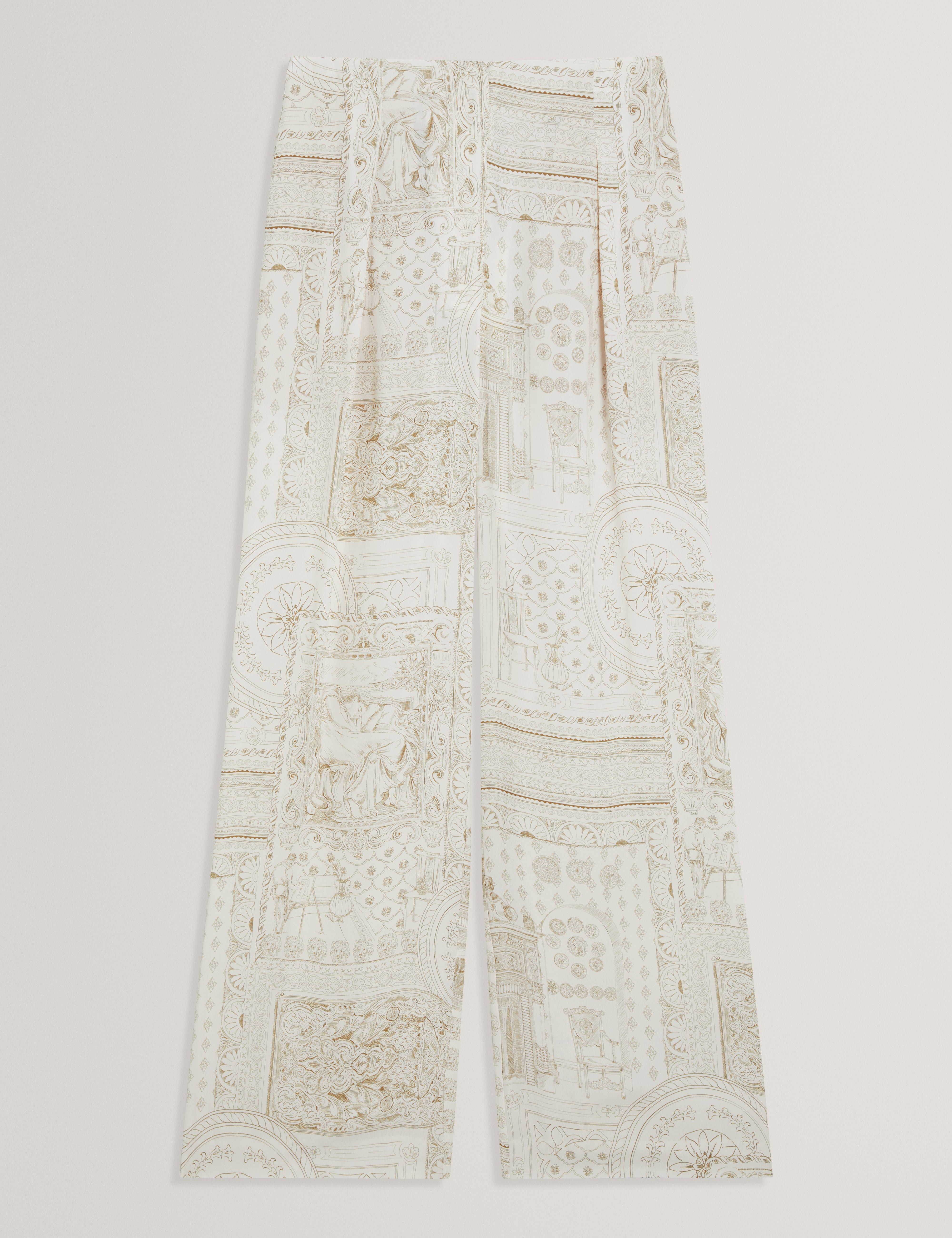 WANZA: Printed Straight Leg Trouser