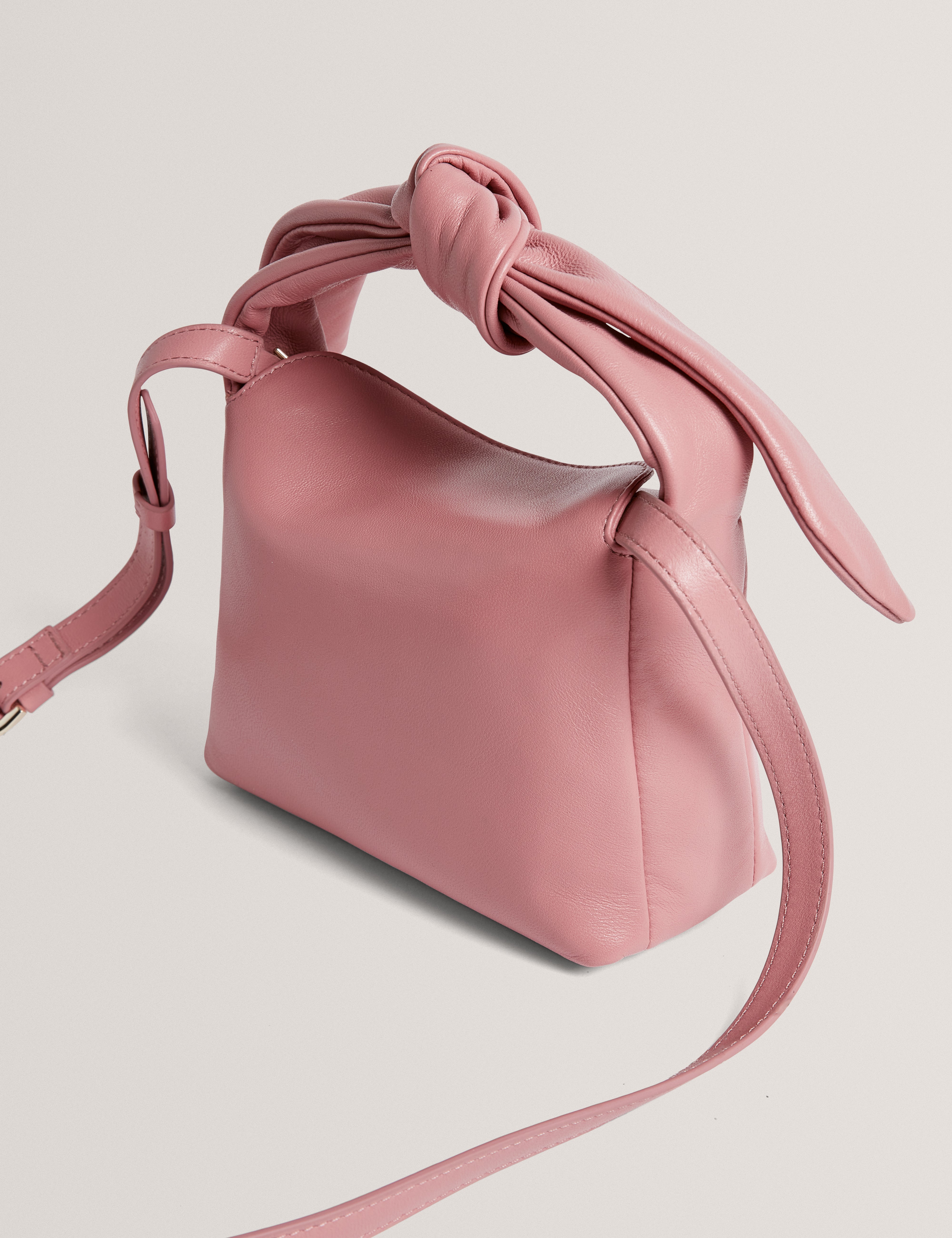 NIYAL: Soft Knot Bow Leather Xbody Bag