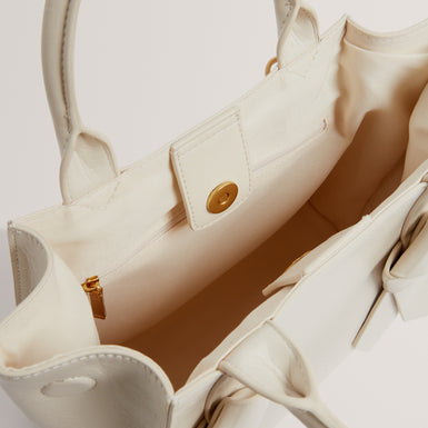 SANIEE: Knot Bow Medium Tote Bag