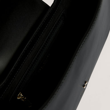 CURLO: Leather Bow Detail Elongated Shoulder Bag