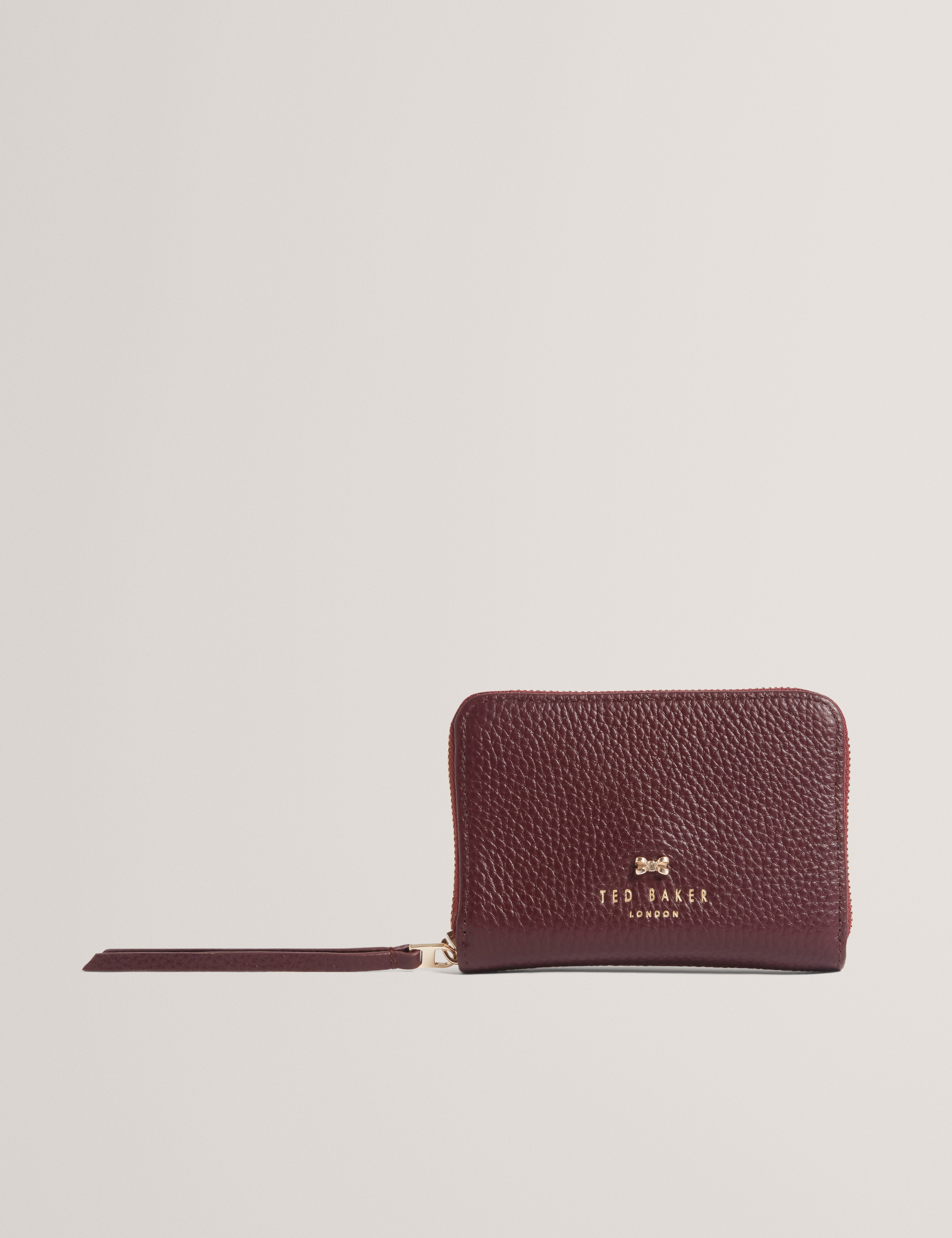MYRIAA: Bow Detail Small Zip Around Purse