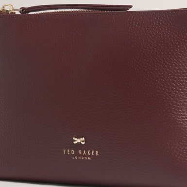 MANII: Bow Detail Leather Wash Bag