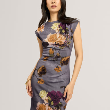 ISYA: Printed Scuba Midi Dress