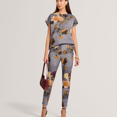 DILOE: Floral Printed Scuba Tunic