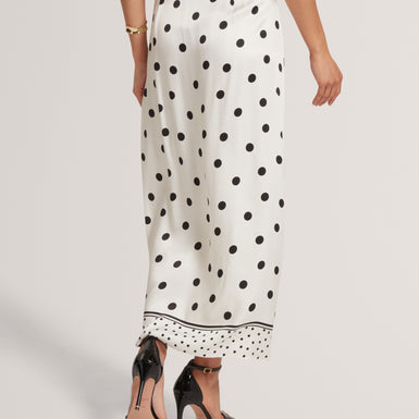 ALBBAA: Printed Knot Detail Wrap Midi Skirt