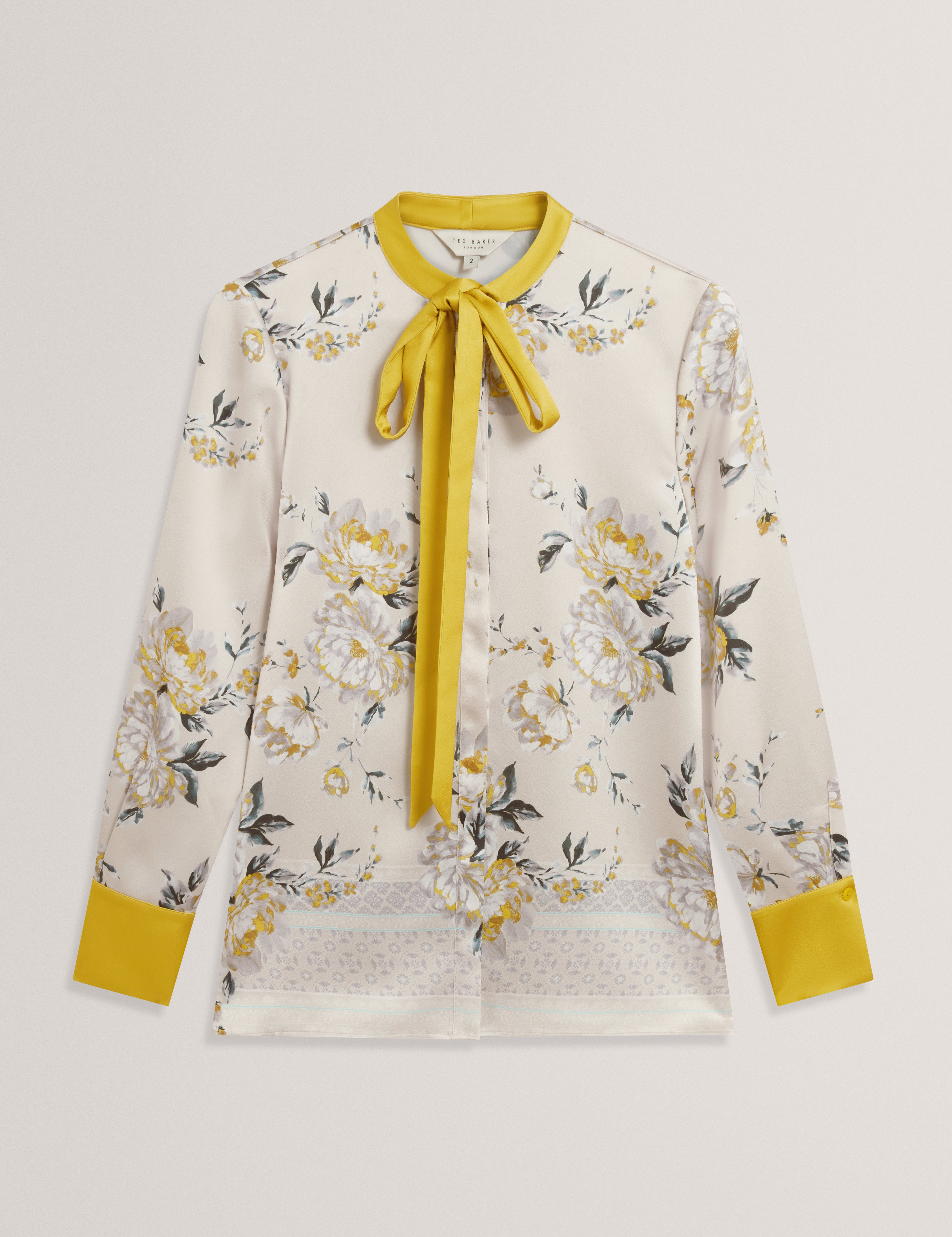 RESINA: Floral Printed Neck Tie Blouse