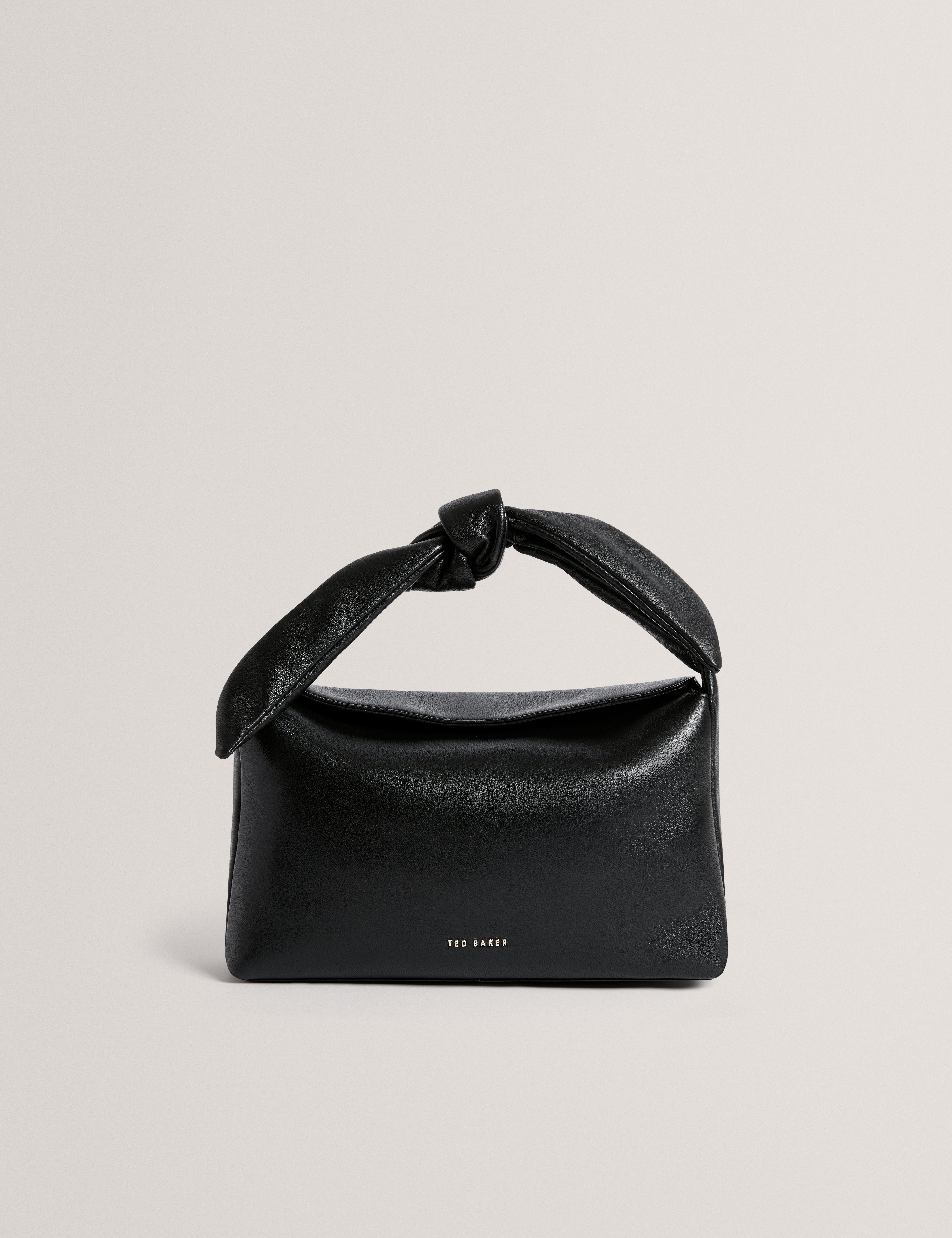 NYAAL: Soft Knot Bow leather Shoulder Bag
