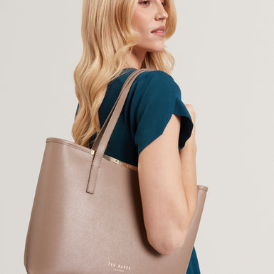 HAYLEYZ: Saffiano Leather Small Shopper Bag