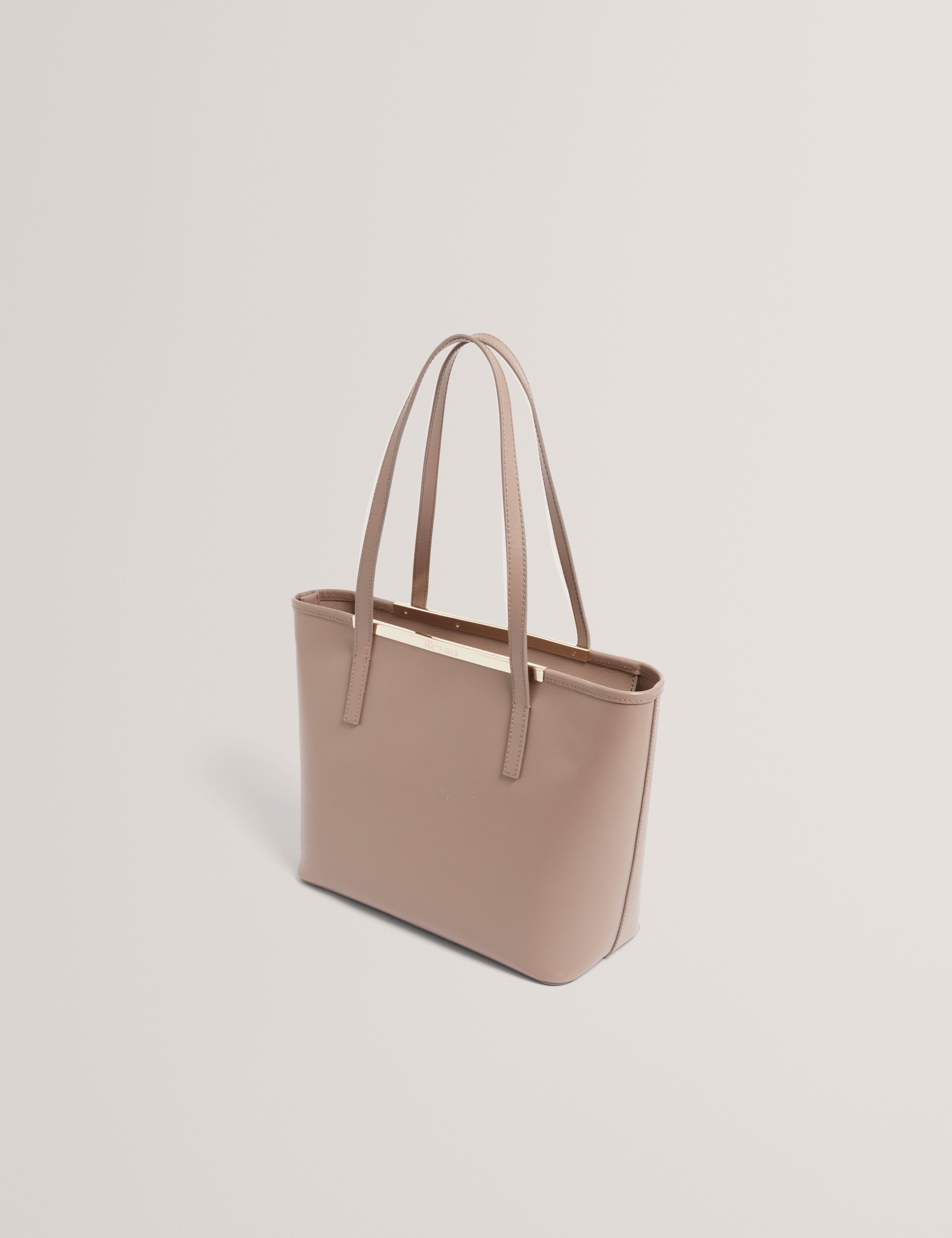 HAYLEYZ: Saffiano Leather Small Shopper Bag