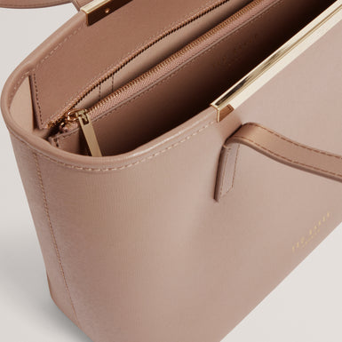 HAYLEYZ: Saffiano Leather Small Shopper Bag