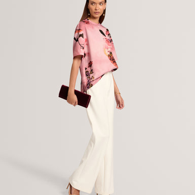 BLAANCA: Printed Woven T-Shirt