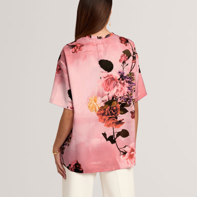 BLAANCA: Printed Woven T-Shirt