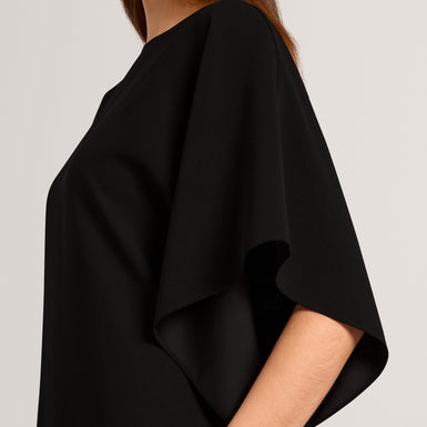 LANCHA: Batwing Midi Dress with Lace Hem