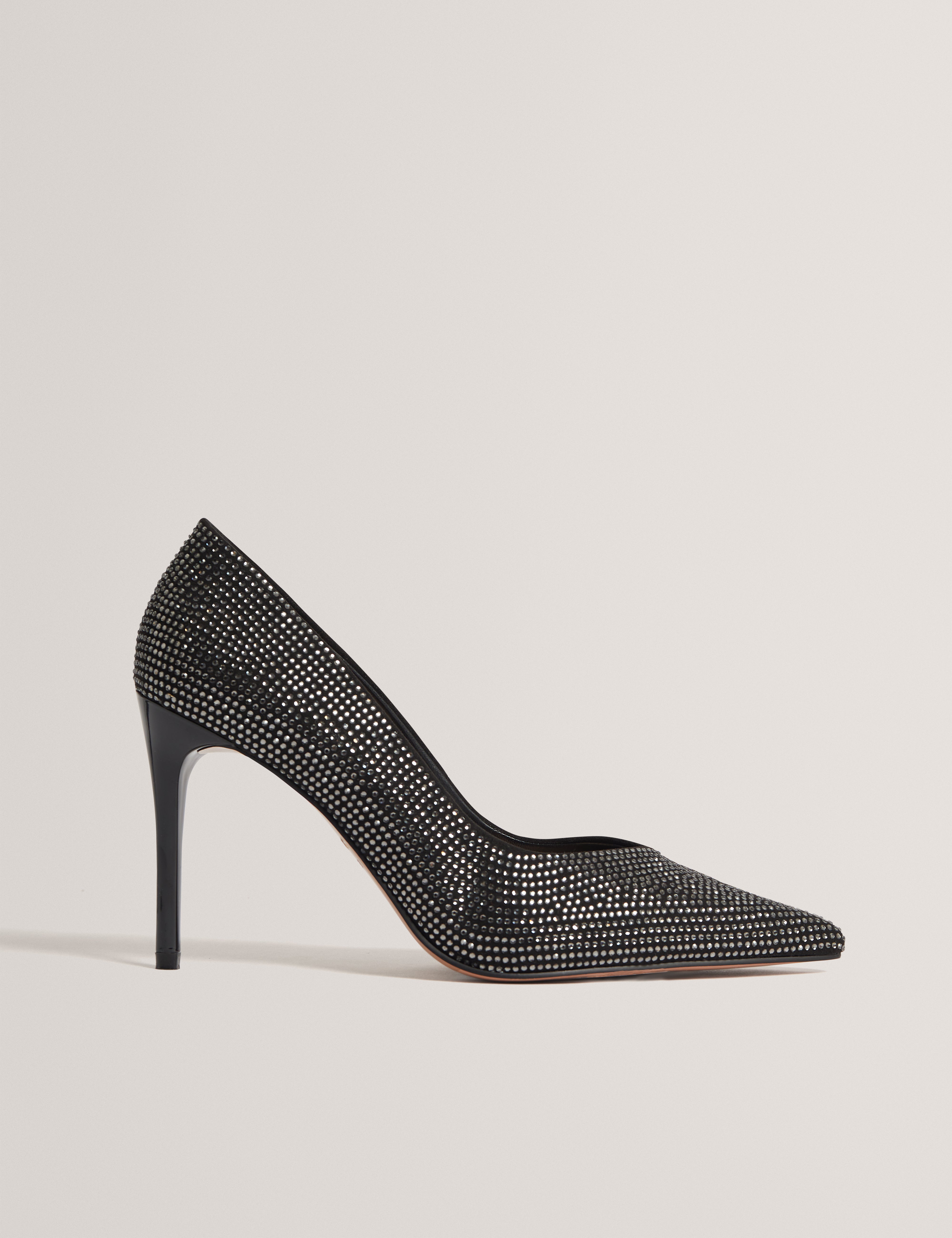 FEERNI: Crystal Heel Court Shoe